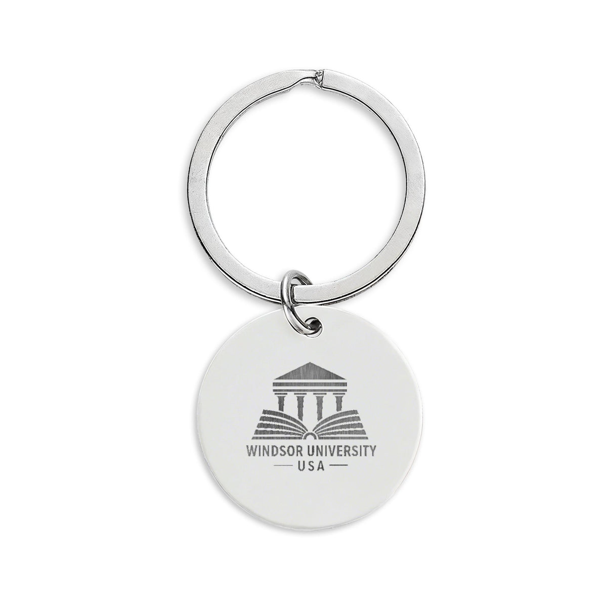 Custom Engraved Round Keychain