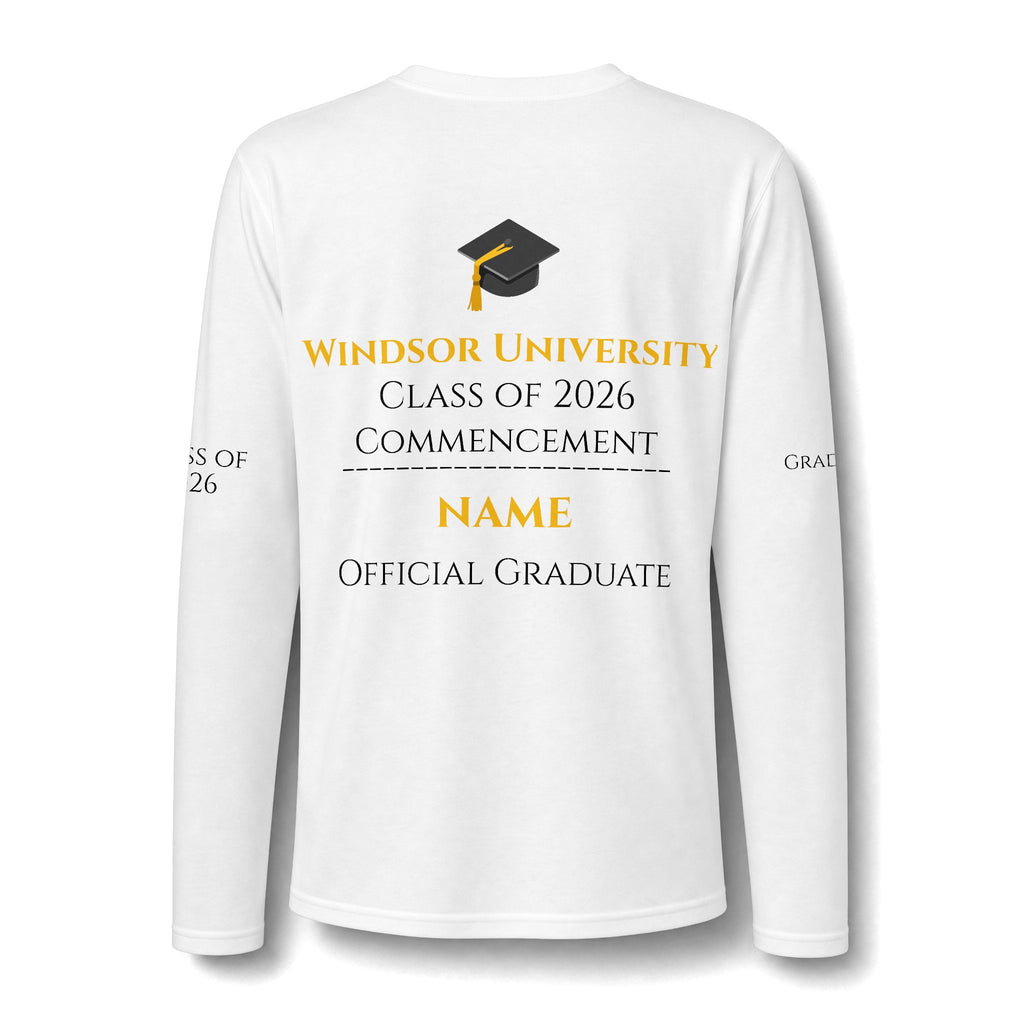 Windsor University Class of 2026 Long Sleeve T-Shirt — Commencement Graduate Shirt